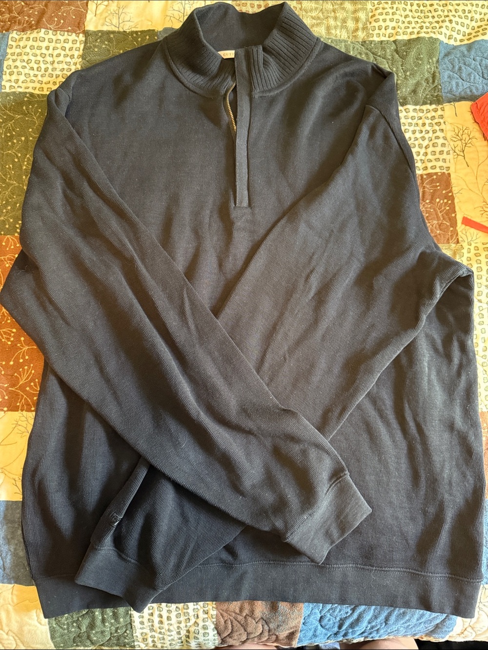 Cutter & Buck Navy Half-Zip Sweater